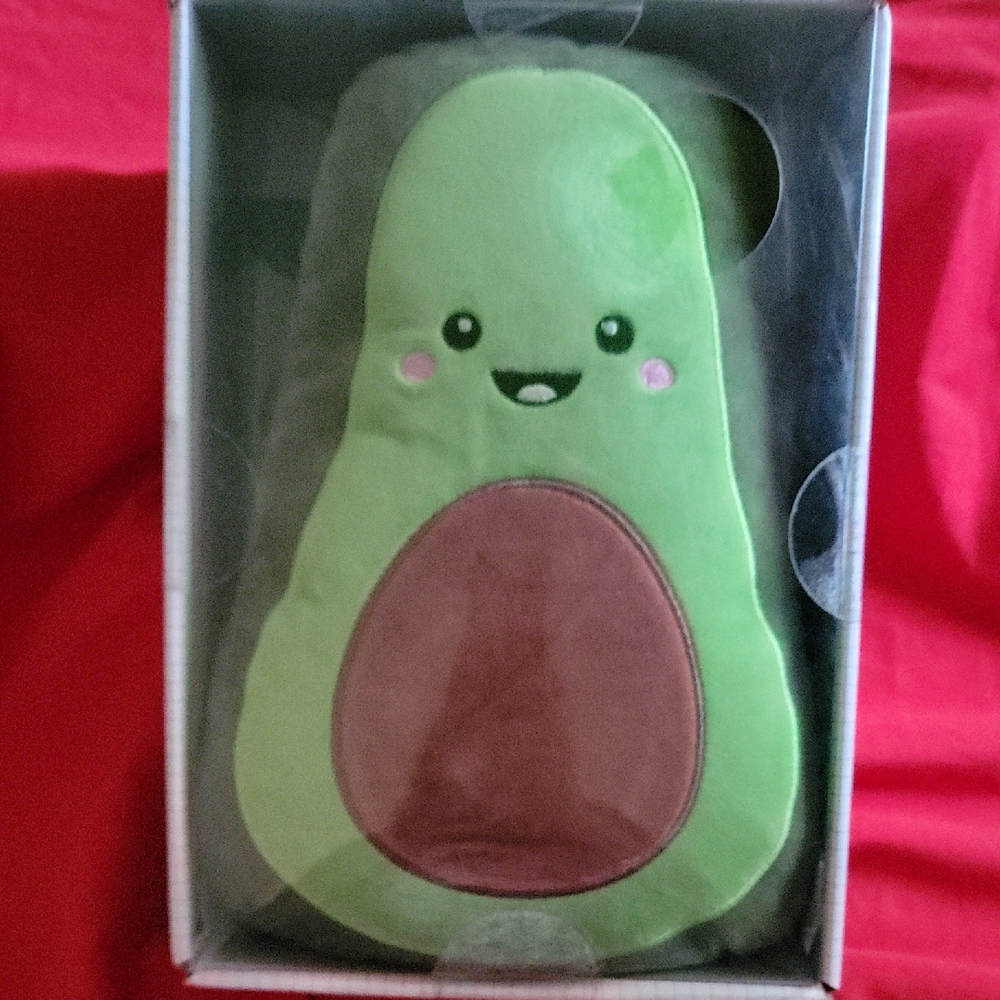 Soft, Weighted Green Avocado Plush For Calming And Hugs. NIB